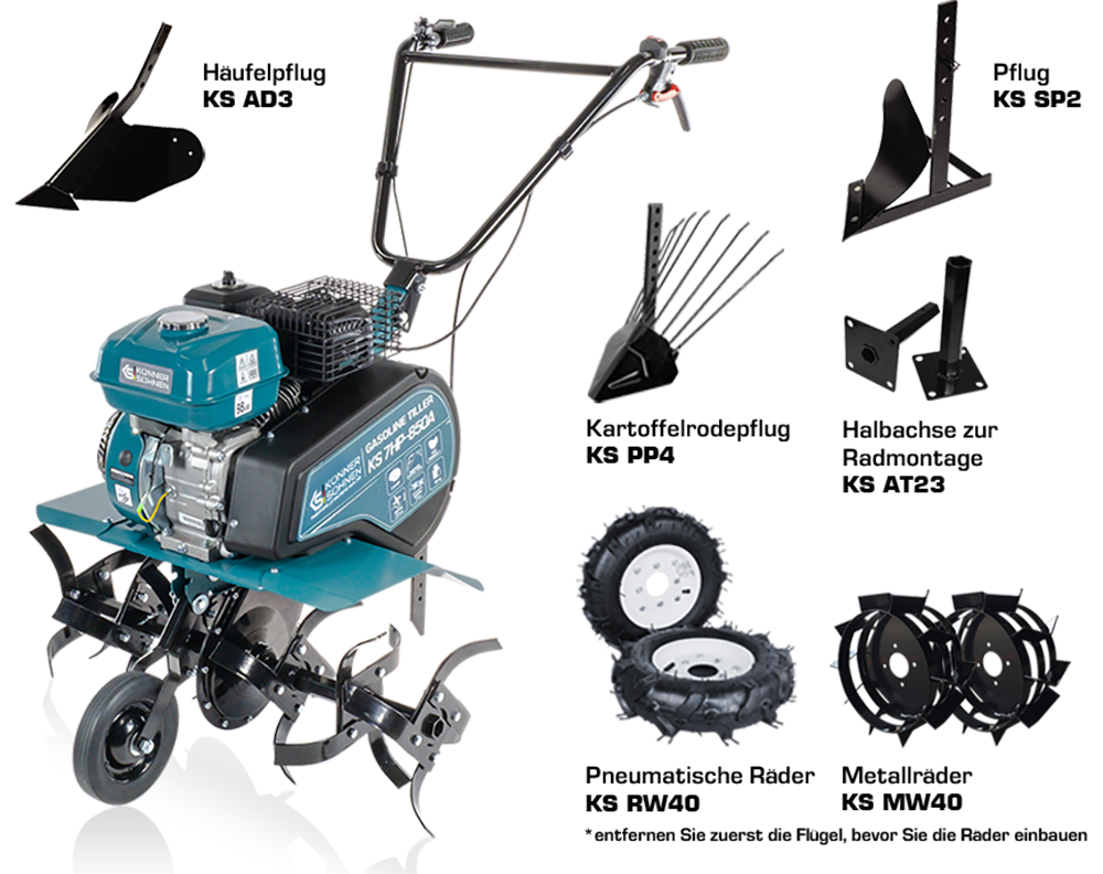 Benzinfræser KS 7HP-850A